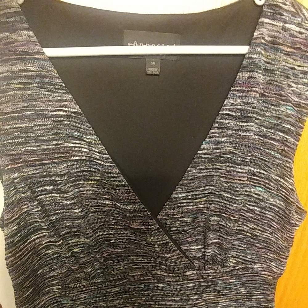 Multi-Colored knee length fitted dress
